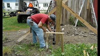 Pole Building 1 Layout and Setting Posts [upl. by Aryas]