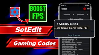 Gaming SetEdit Codes  Improve Gaming Performance Using Set Edit  No Root [upl. by Mata]