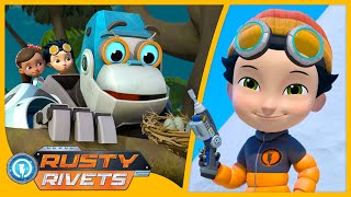 Rusty and Peach Recipe Showdown 🍑  Rusty Rivets  Cartoons for Kids [upl. by Ax]