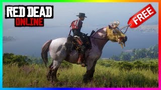 How To Get The Best FREE horse In Red Dead Online Sorrel amp Red Roan Coat Bounty Hunter Bretons [upl. by Enayr]