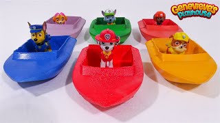 Best Toy Learning Videos for Kids  Paw Patrol Boats Water Play [upl. by Atteugram]