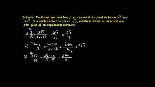 Raţionalizarea numitorului unei fractii  LectiiVirtualero [upl. by Hamford68]