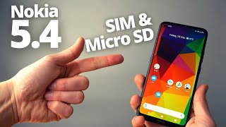 Nokia 54  How to Insert SIM amp MicroSD Memory Card [upl. by Killam861]