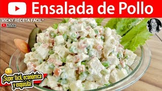 ENSALADA DE POLLO  VickyRecetaFacil [upl. by Marcell]