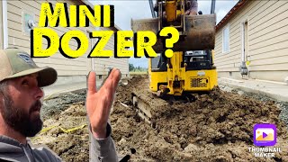 GRADING with a MINI EXCAVATOR compactexcavator miniexcavator [upl. by Arihsat]