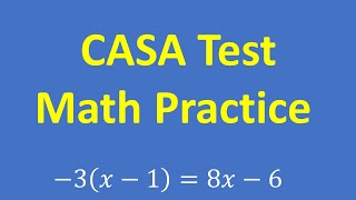 CASA Test Practice Math [upl. by Edwina]