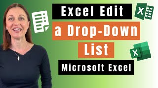 HOW TO Edit Drop Down List in Excel find add and remove items [upl. by Eanwahs]