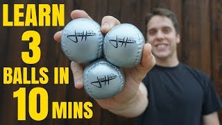 HOW TO JUGGLE 3 BALLS  Tutorial [upl. by Funch]