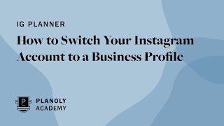 Instagram Tutorial How to Switch Your Profile to a Business Account [upl. by Aniakudo]