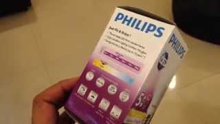 Philips LED E27 2700K 5W Bulb vs 11W CFL Review [upl. by Anile]