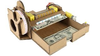 How To Make Money Counting Machine  Cardboard [upl. by Stinson]