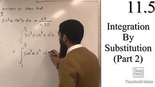 Edexcel A level Maths 115 Integration By Substitution Part 2 [upl. by Orfurd]