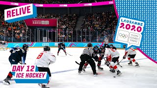 RELIVE  Ice Hockey  USA vs CANADA  Mens Semifinal  Day 12  Lausanne 2020 [upl. by Buiron]