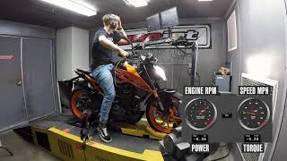 2020 KTM 200 Duke Dyno [upl. by Mcneil]