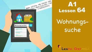 A1  Lesson 64  Wohnungssuche  Apartment  hunting  Learn German for beginners [upl. by Skipton]