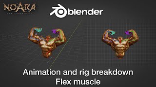 BLENDER  Muscle Flex Rig and Animation breakdown [upl. by Aryahay]