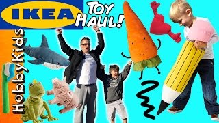 Toy Haul at Ikea with HobbyKidsTV [upl. by Arahat]