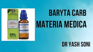 Theme Baryta Carb Materia Medica Barytacarb [upl. by Laicram]