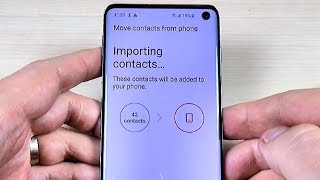 Samsung Galaxy S10  How to Copy Import Contacts From SIM to Phone [upl. by Alasdair907]