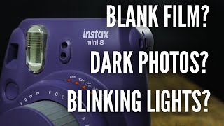 How to Fix Instax Mini 9 and Mini 8 Common Problems Blinking Lights Blank Film and Dark Photos [upl. by Zannini]