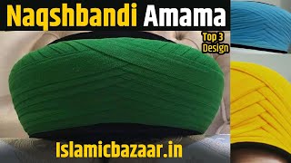 Green Naqshbandi Amama and yellow with handmade tie turban cloth wrapped imama [upl. by Gelb]