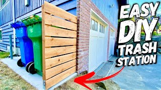 DIY TRASH CAN SCREEN  GARBAGE ENCLOSURE [upl. by Gayl312]