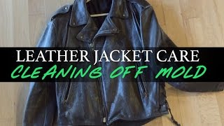 Leather Jacket Care Cleaning Off Mold [upl. by Sokul]