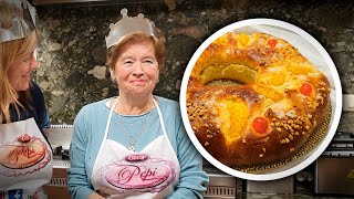 Roscón de Reyes casero de Güela Pepi  Receta con masa madre relleno y esponjoso [upl. by Tabby]