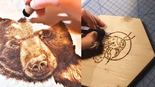 20 Amazing Custom Wood Burning Art [upl. by Yekcin]