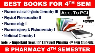 BEST BOOKS FOR B PHARMACY FOUTH SEMESTER  Books B pharma 4th sem  Carewell Pharma [upl. by Erda624]