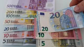 Euro banknotes old vs new [upl. by Almallah]