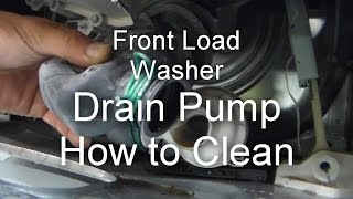 Front Load Washer Repair  Not Draining or Spinning  How to Unclog the Drain Pump [upl. by Stewart]