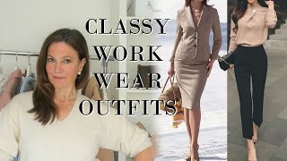 Classy Work Wear Outfits  Fashion Over 40  Classy Women Style [upl. by Leirbag286]