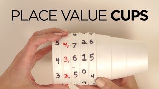 Fun Place Value Activity Using Cups [upl. by Egbert538]