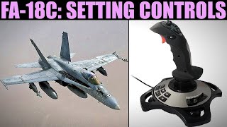 FA18C Hornet Setting HOTAS Joystick Controls  DCS WORLD [upl. by Nelli218]