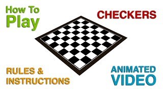 How To Play Checkers  Checkers Rules and Instructions  Learn Rules of Checkers [upl. by Ikila]