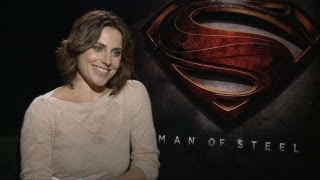 Antje Traue  Man of Steel Interview HD [upl. by Lamdin]