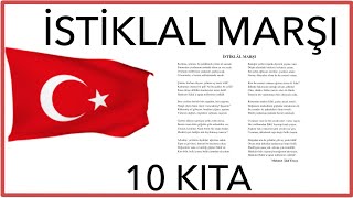 İSTİKLAL MARŞI  10 KITA OKUMA [upl. by Anitsua]