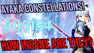 How ABSURD are Ayakas Constellations Are they TOO Strong Genshin Impact [upl. by Marienthal971]