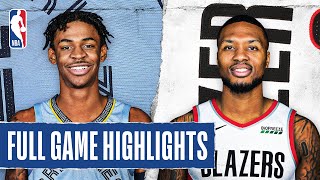 GRIZZLIES at TRAIL BLAZERS  FULL GAME HIGHLIGHTS  August 15 2020 [upl. by Beutner812]