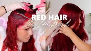 RED HAIR ROOT TOUCH UP  REFRESH ROUTINE [upl. by Ardnazil]