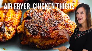 Crispy Air Fryer Chicken Thighs  Boneless  Bone In [upl. by Raila]