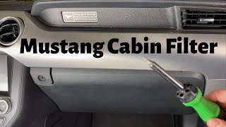 How To Change 2015  2020 Ford Mustang Cabin Air filter  Remove Replace AC AC Filter Location [upl. by Melinde]