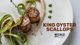 King Oyster Mushroom quotScallopsquot  Wicked Vegan Chefs [upl. by Iek]