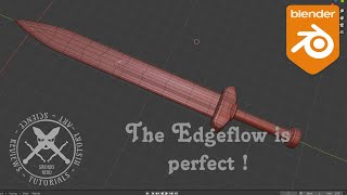 How to model a sword with perfect Edgeflow in blender 2 9 [upl. by Linskey]