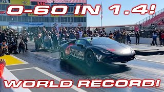 3000 HP Lambos at TX2K  AMS sets World Record Huracan 14 Mile  060 MPH in 14 seconds [upl. by Esbensen78]