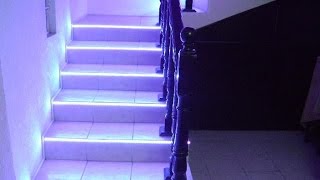 escaleras leds iluminacion [upl. by Noned423]