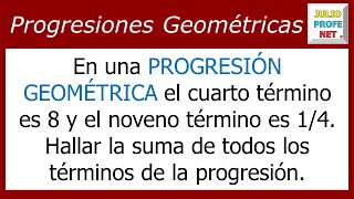 PROGRESIONES GEOMÉTRICAS  Ejercicio 3 [upl. by Kirshbaum522]