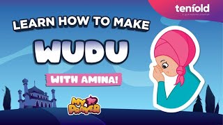 How to make Wudu Ablution with Amina  My First Prayer for kids [upl. by Dor]