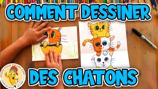 Comment dessiner des CHATONS MIGNONS en surprise pliante  Dessin Pour Enfant [upl. by Brade801]